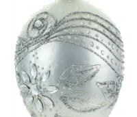 Weihnachtskugel -Ei 13 cm Kristallblume 1